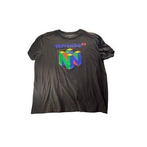 Nintendo 64‎ mens 2X Retro Logo Gamer Y2K